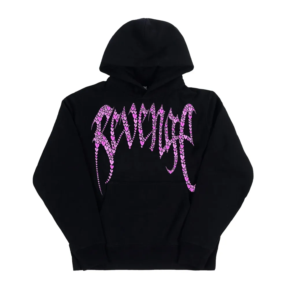 Revenge Broken Hearts Hoodie Black/Pink | PLUS|Plus2 Fashion