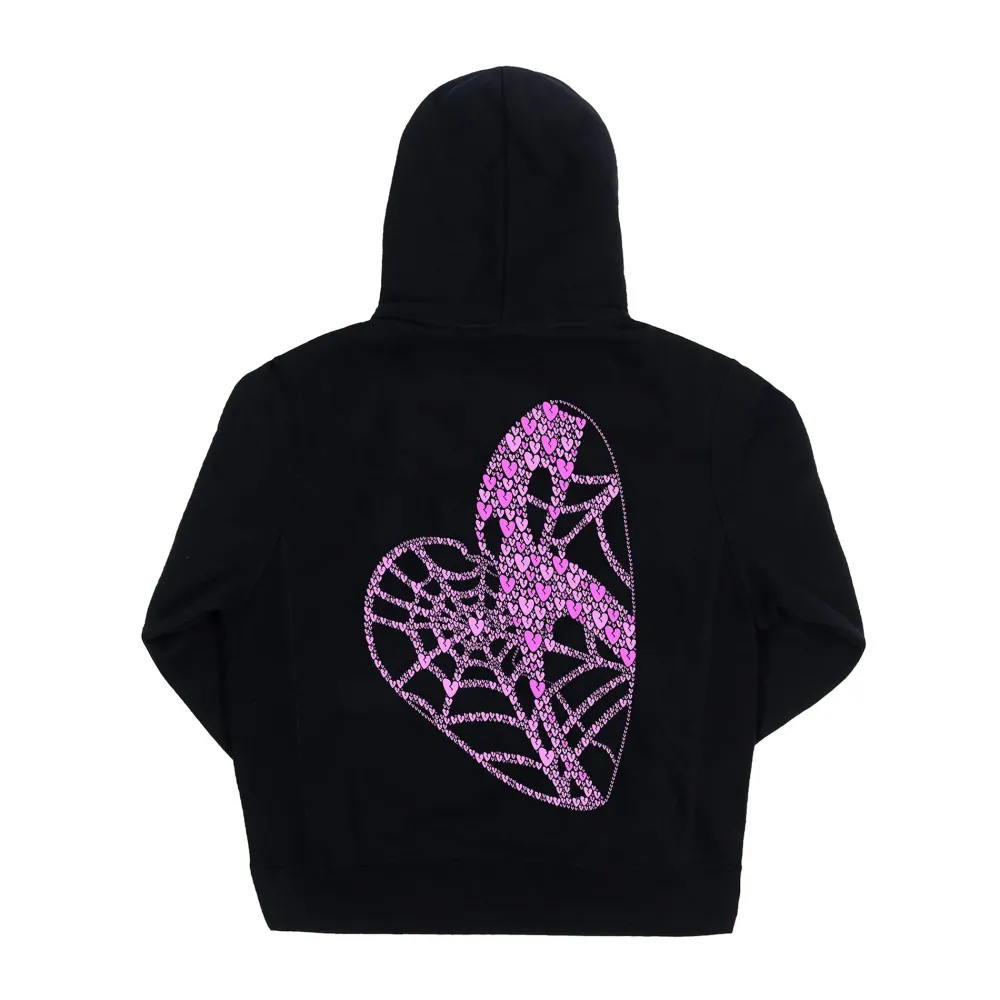 Revenge Broken Hearts Hoodie Black/Pink | PLUS|Plus2 Fashion