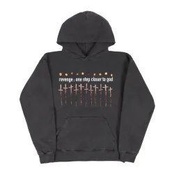Revenge Closer To God Hoodie Washed Black|Plus2 New