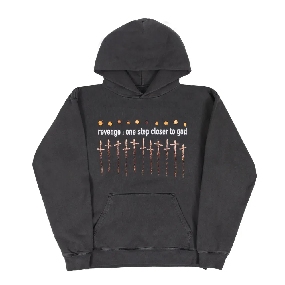 Revenge Closer To God Hoodie Washed Black|Plus2 New