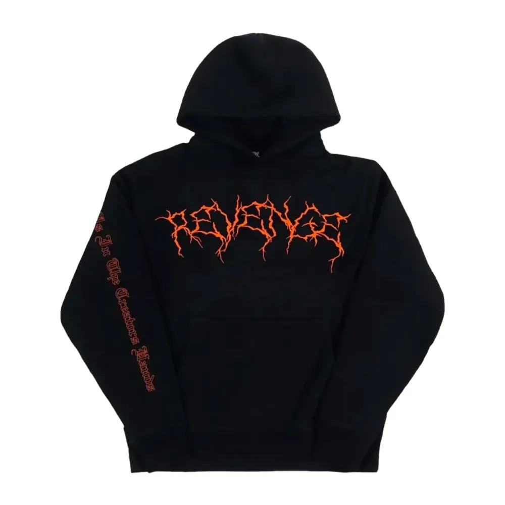 Revenge Orange Lightning Hoodie Black | PLUS|Plus2 Outlet
