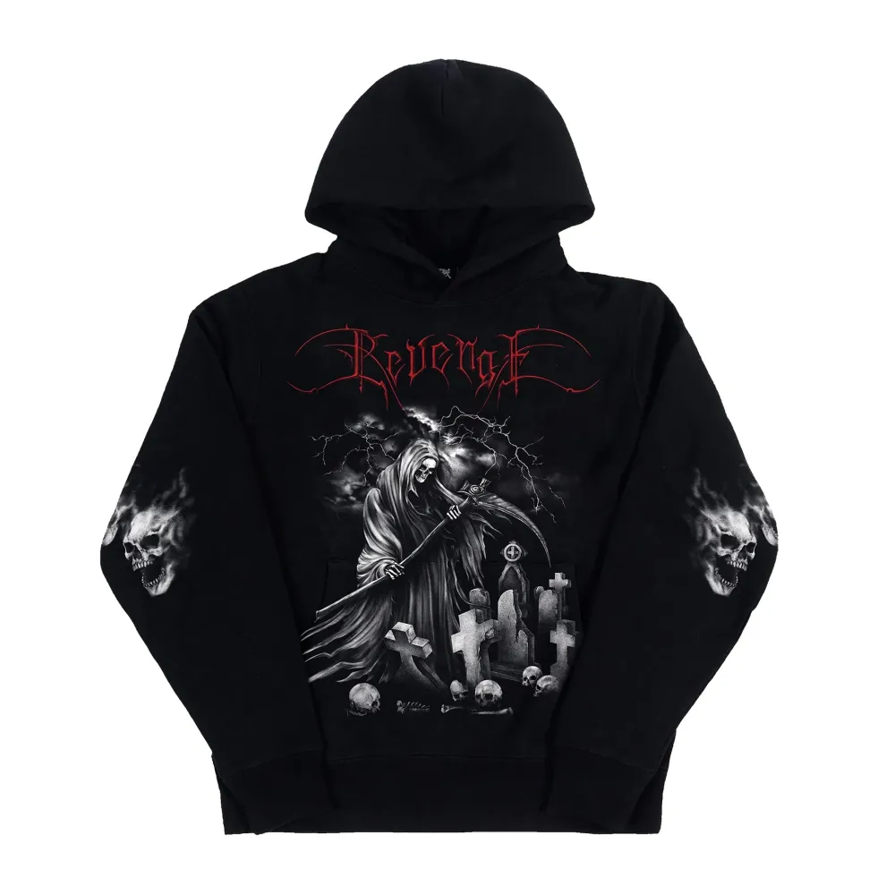 Revenge Red Arc Outline Hoodie Black | PLUS|Plus2 Clearance