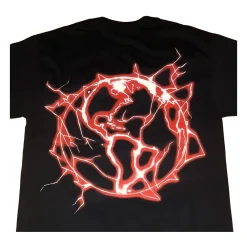 Revenge Red Lightning Tee Black|Plus2 Fashion