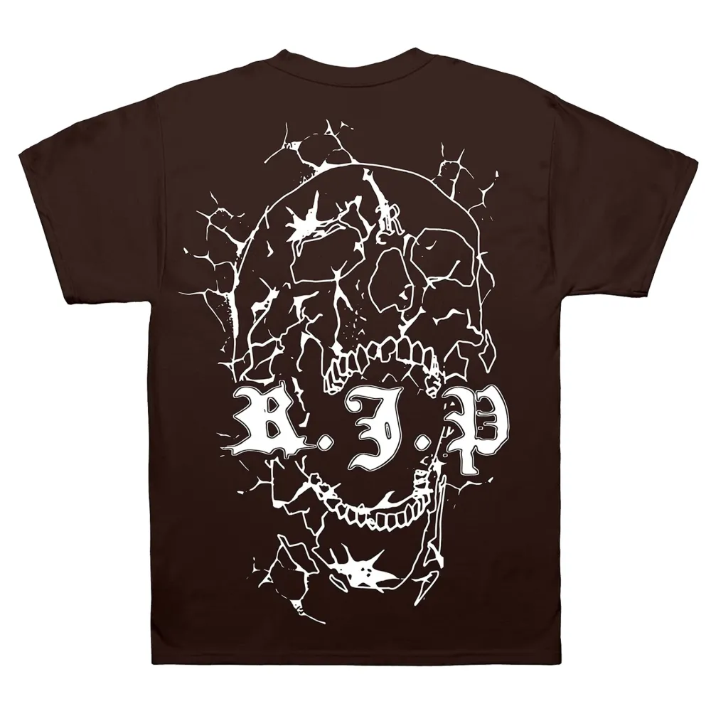 Revenge x Anuel Cracked Skull Tee Brown | PLUS|Plus2 New