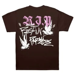 Revenge x Anuel Graffiti Dove Tee Brown | PLUS|Plus2 Online