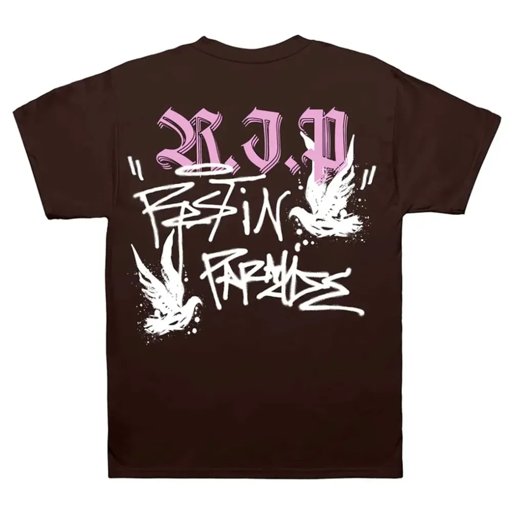 Revenge x Anuel Graffiti Dove Tee Brown | PLUS|Plus2 Online