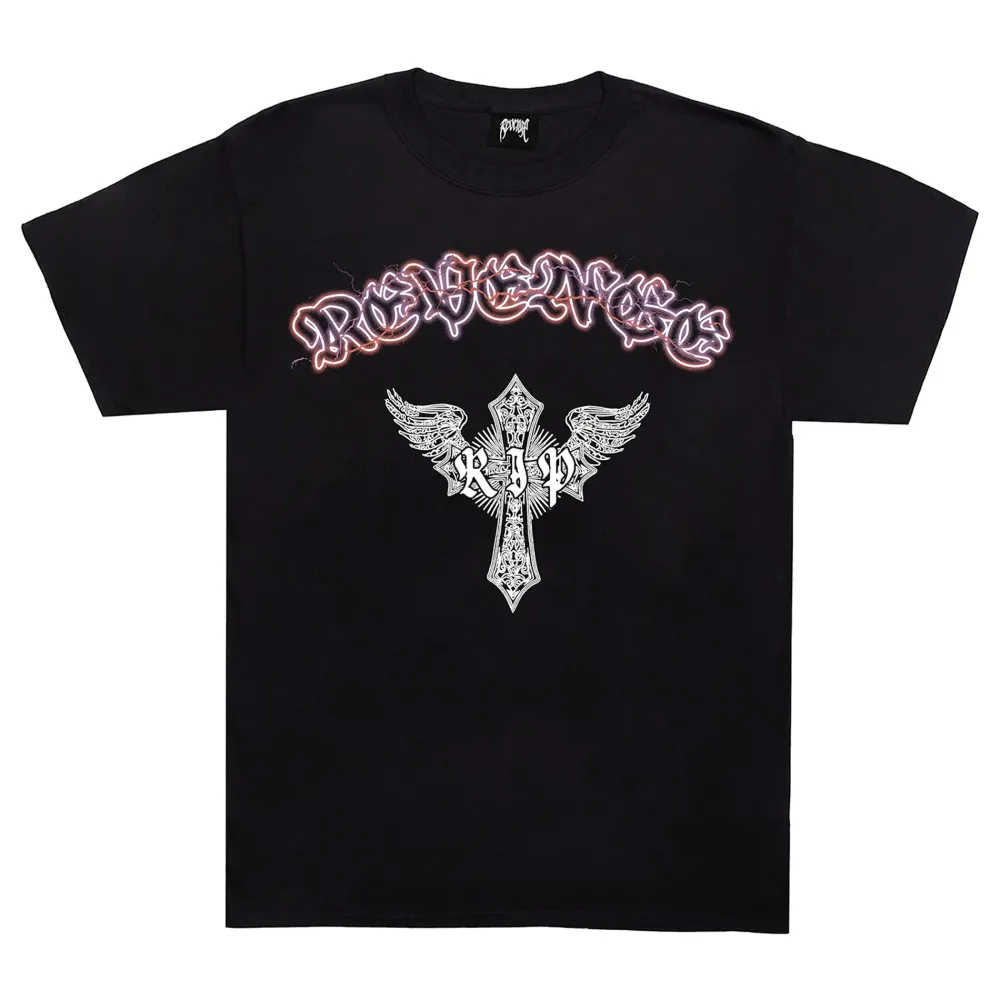Revenge x Anuel Skeleton Angel Tee Black | PLUS|Plus2 Fashion
