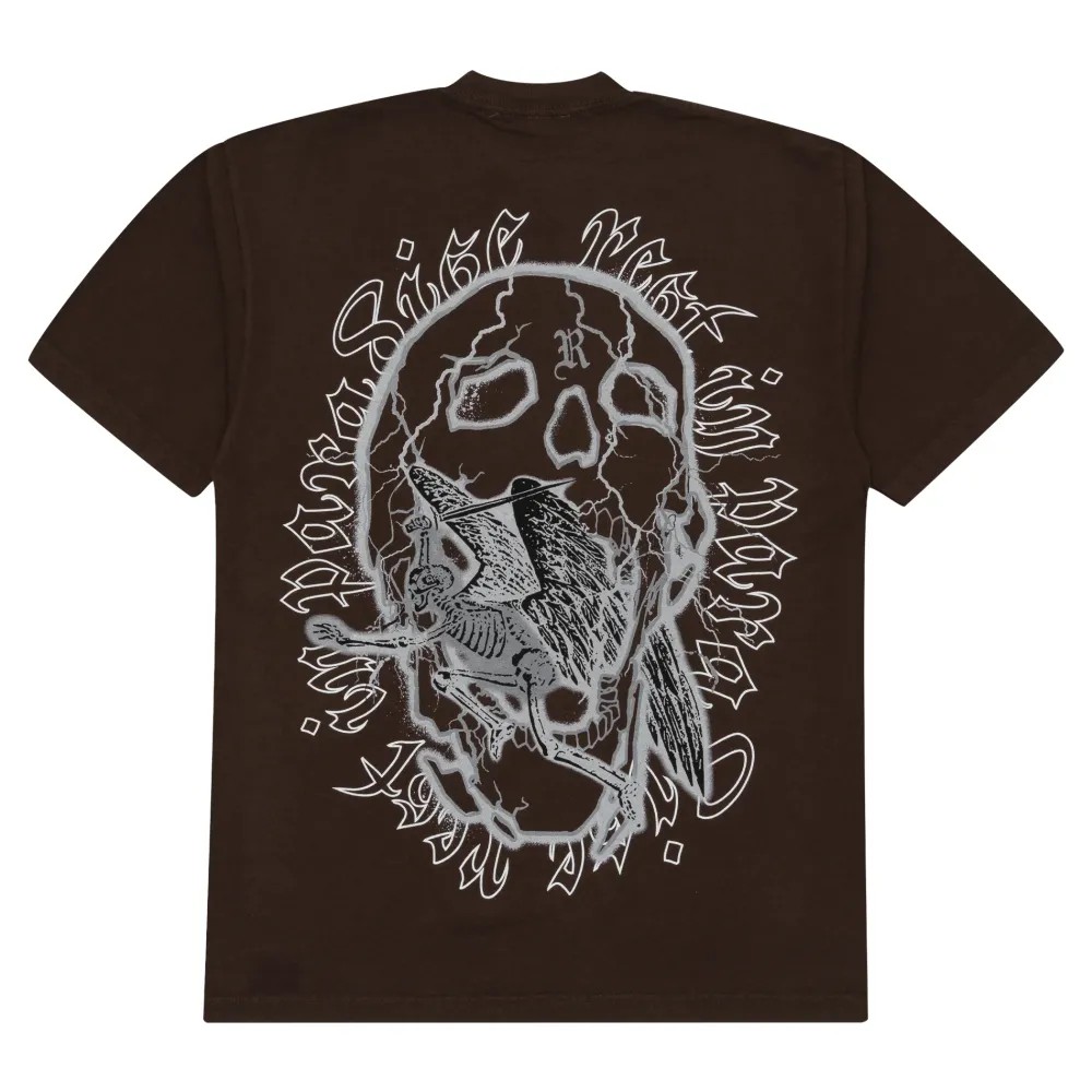 Revenge x Anuel Skeleton Angel Tee Brown | PLUS|Plus2 Sale