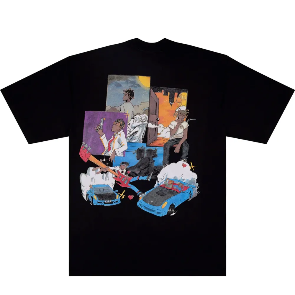 Revenge x Juice Wrld 999 Burnout Tee Black | PLUS|Plus2 Discount