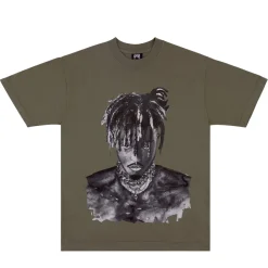 Revenge x Juice Wrld 999 Portrait Tee Army Green | PLUS|Plus2 New