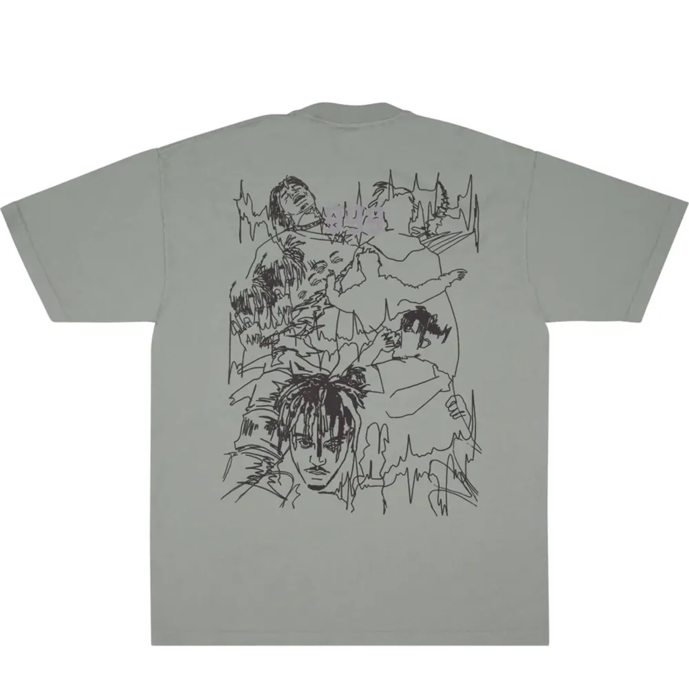 Revenge x Juice Wrld 999 Sketch Tee Sage | PLUS|Plus2 New