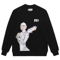88rising x Hajime Sorayama Embroidered AR Crewneck Black|Plus Best