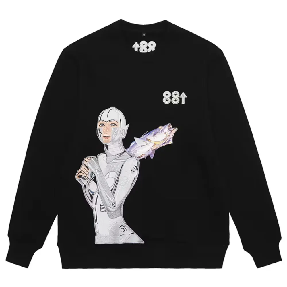 88rising x Hajime Sorayama Embroidered AR Crewneck Black|Plus Best