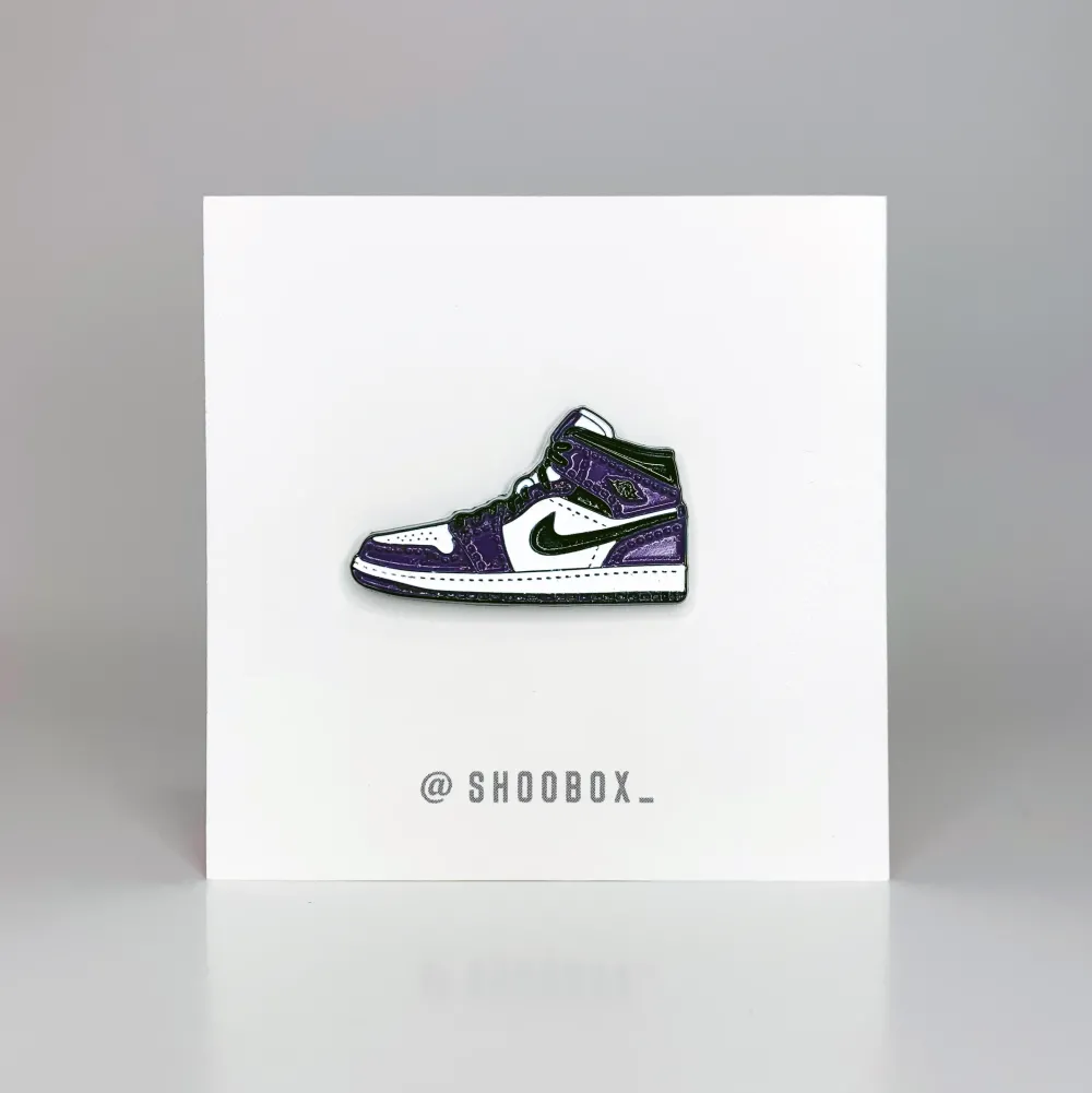 Shoobox Jordan 1 Court Purple White Pin ||Plus Online