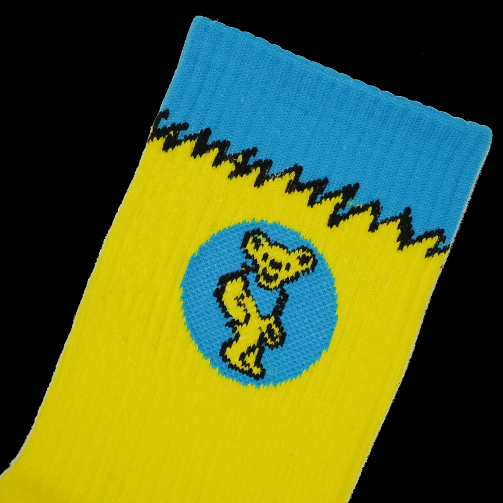 Grateful Dead SB Dunk Socks Yellow | PLUS|Sole Online