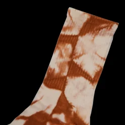 Tie Dye Crew Socks Brown | PLUS|Sole Discount