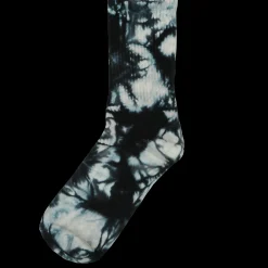 Tie Dye Crew Socks Dark Blue | PLUS|Sole Sale
