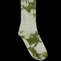 Tie Dye Crew Socks Light Green | PLUS|Sole New