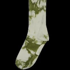 Tie Dye Crew Socks Light Green | PLUS|Sole New