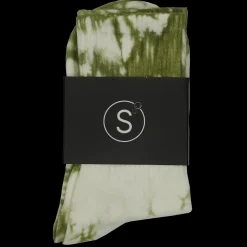 Tie Dye Crew Socks Light Green | PLUS|Sole New