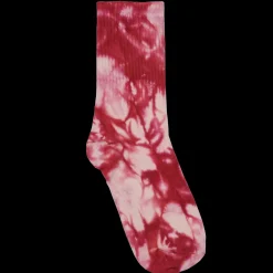 Tie Dye Crew Socks Red | PLUS|Sole Clearance