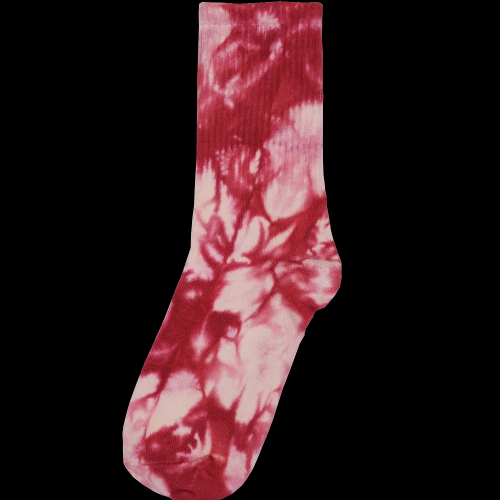 Tie Dye Crew Socks Red | PLUS|Sole Clearance
