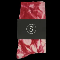 Tie Dye Crew Socks Red | PLUS|Sole Clearance