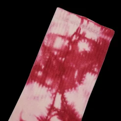 Tie Dye Crew Socks Red | PLUS|Sole Clearance