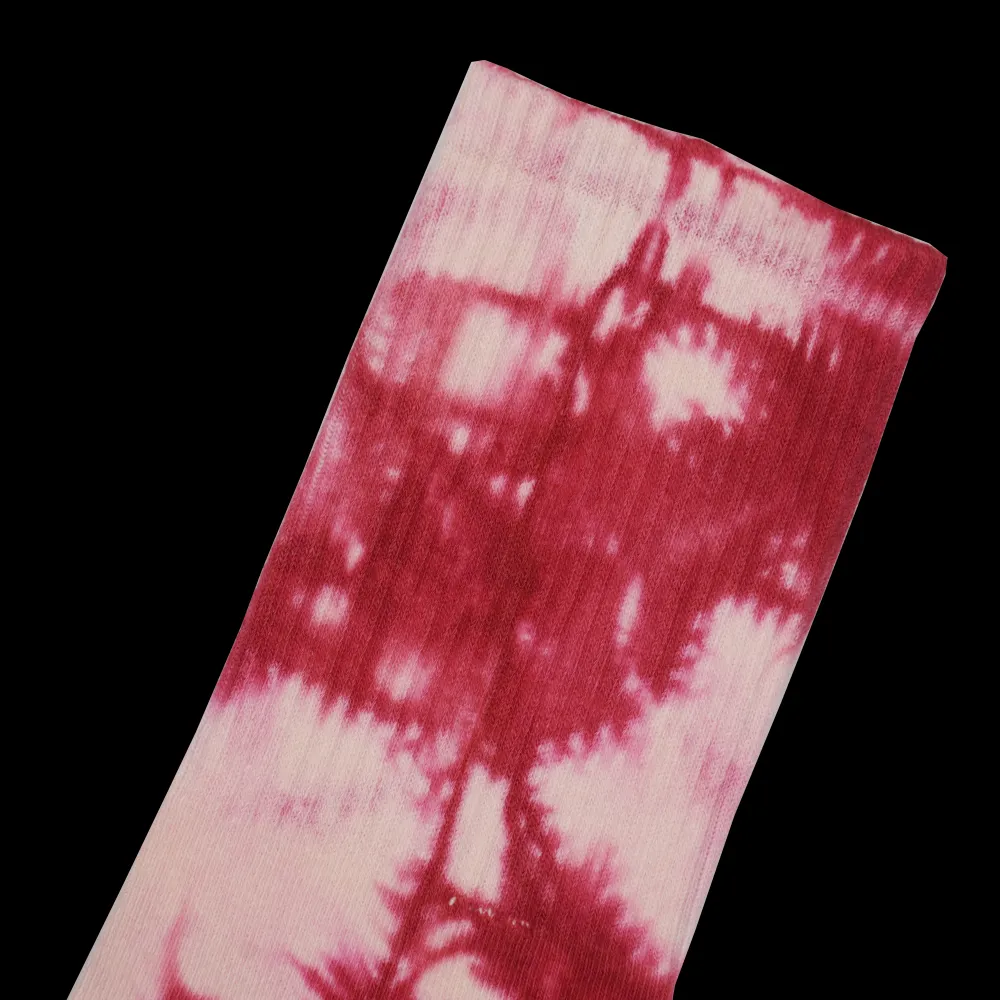 Tie Dye Crew Socks Red | PLUS|Sole Clearance