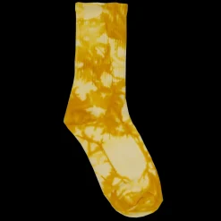 Tie Dye Crew Socks Yellow | PLUS|Sole Clearance