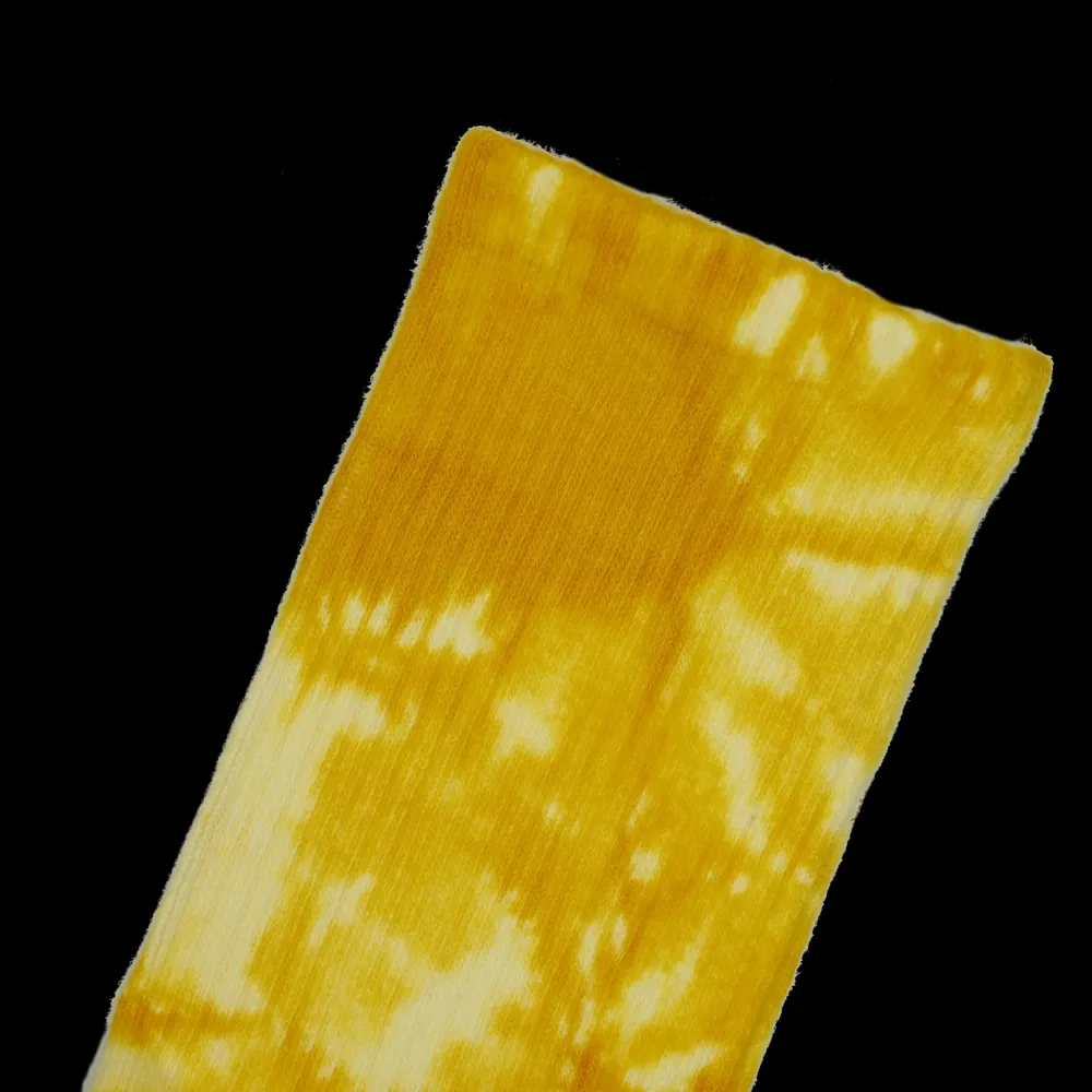Tie Dye Crew Socks Yellow | PLUS|Sole Clearance