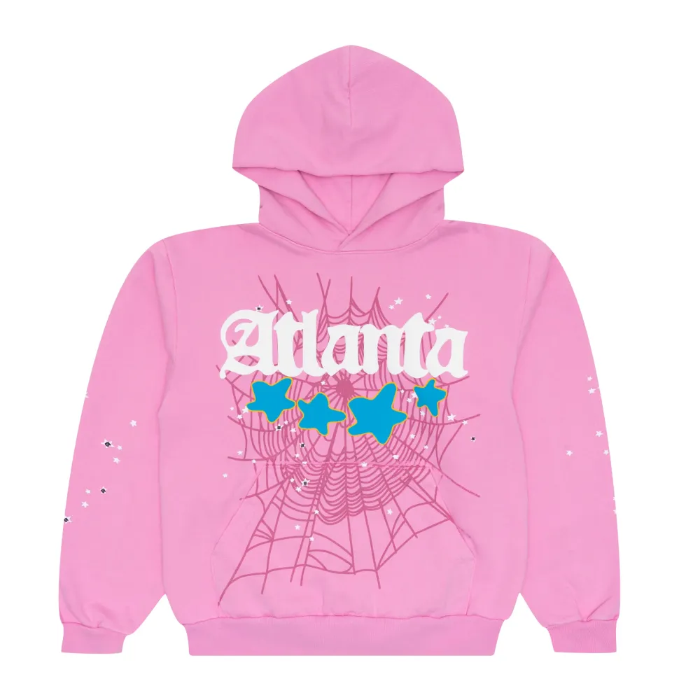 Spider Worldwide Atlanta Hoodie Pink ||Plus Discount