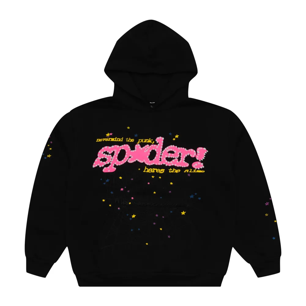 Spider Worldwide Punk V2 Hoodie Black ||Plus Sale