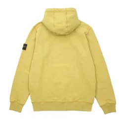 Stone Island Brushed Cotton Fleece Hooded Sweatshirt Dark Beige ||Plus Discount