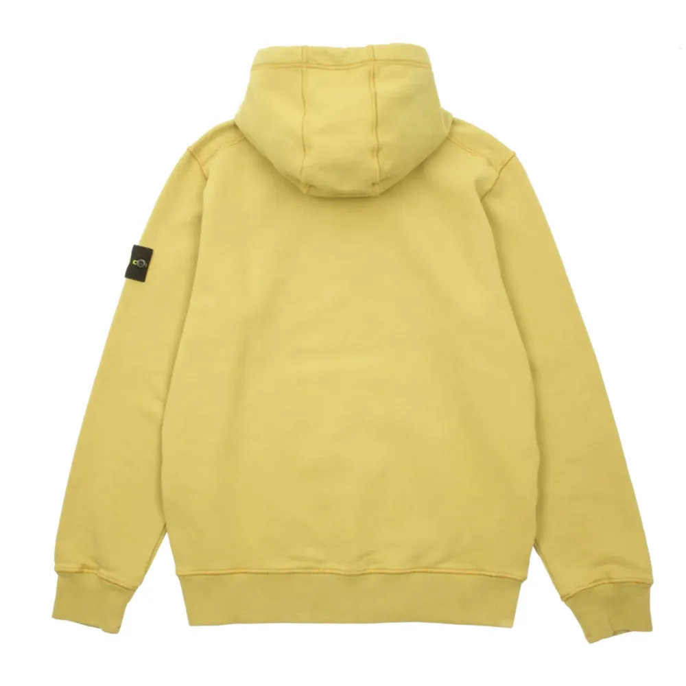 Stone Island Brushed Cotton Fleece Hooded Sweatshirt Dark Beige ||Plus Discount