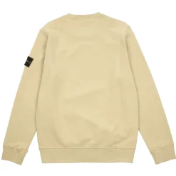 Stone Island Brushed Cotton Fleece Crewneck Sweatshirt Ecru ||Plus Hot