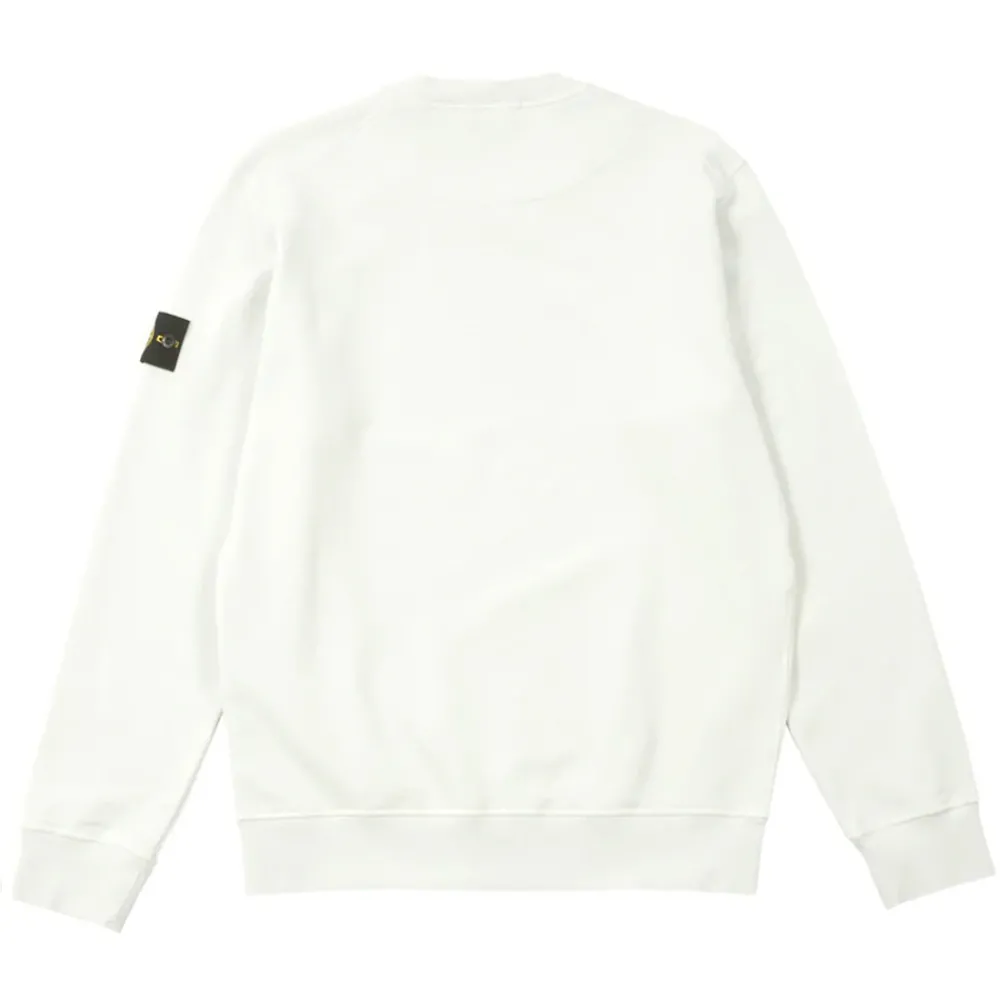 Stone Island Cotton Fleece Crewneck Sweatshirt Ice ||Plus Online