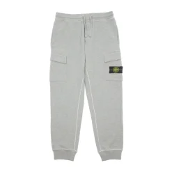 Stone Island Cotton Fleece Cargo Sweatpants Grey ||Plus Sale