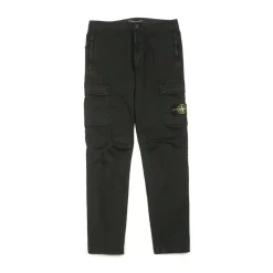 Stone Island Stretch Broken Twill Cotton Old Effect Cargo Pant Black ||Plus Fashion