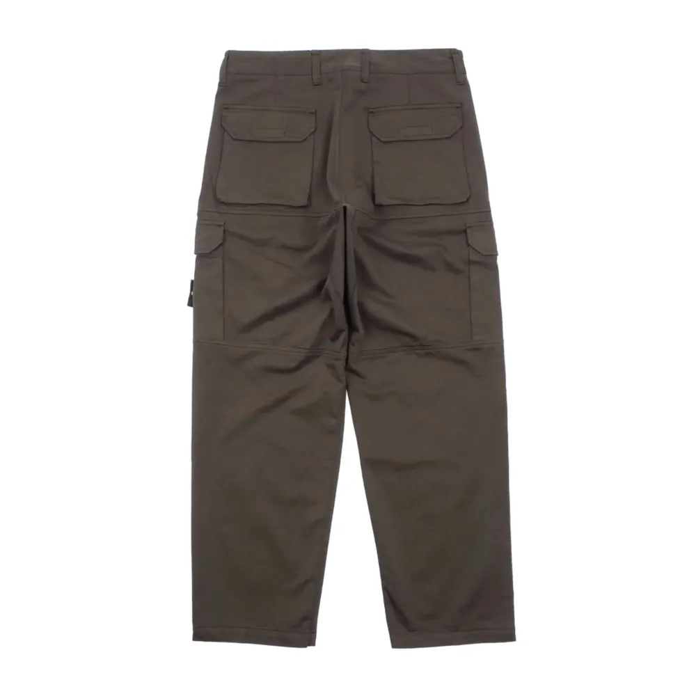 Stone Island Stretch Cotton Wool Satin Cargo Pants Dark Brown ||Plus Hot