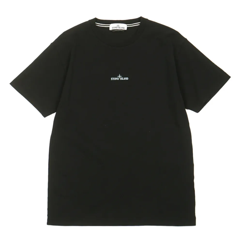 Stone Island Tricromia Three Print T-Shirt Black ||Plus Outlet