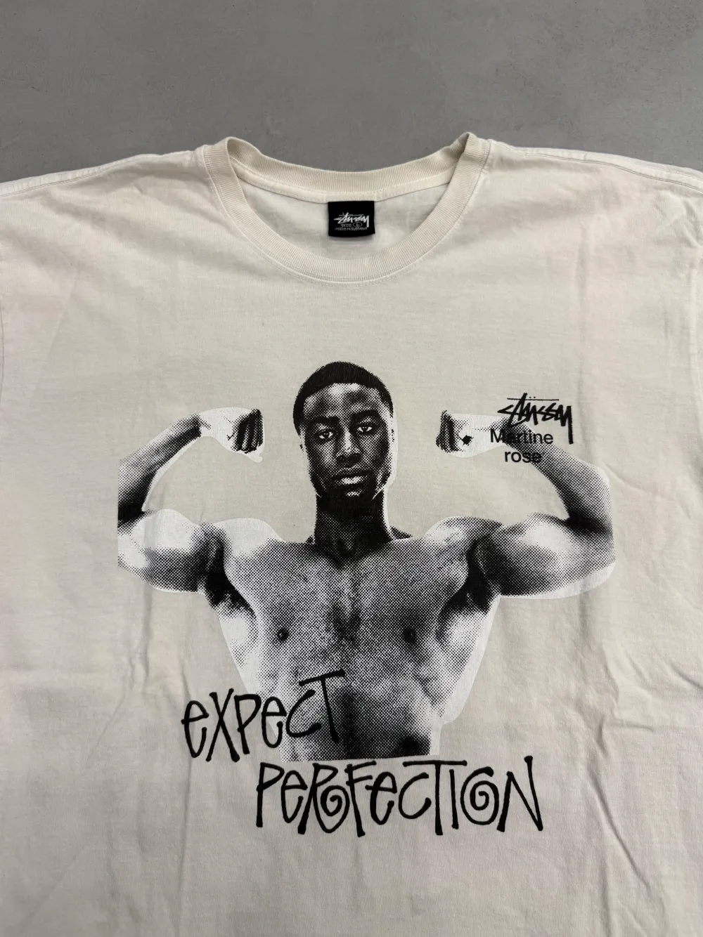 Stussy x Martine Rose Stand Firm Pigment Dyed Tee 'White'|PlusJ Outlet