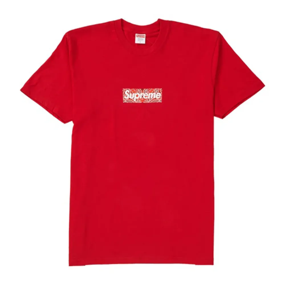 Supreme Bandana Box Logo Tee Red ||Plus Clearance