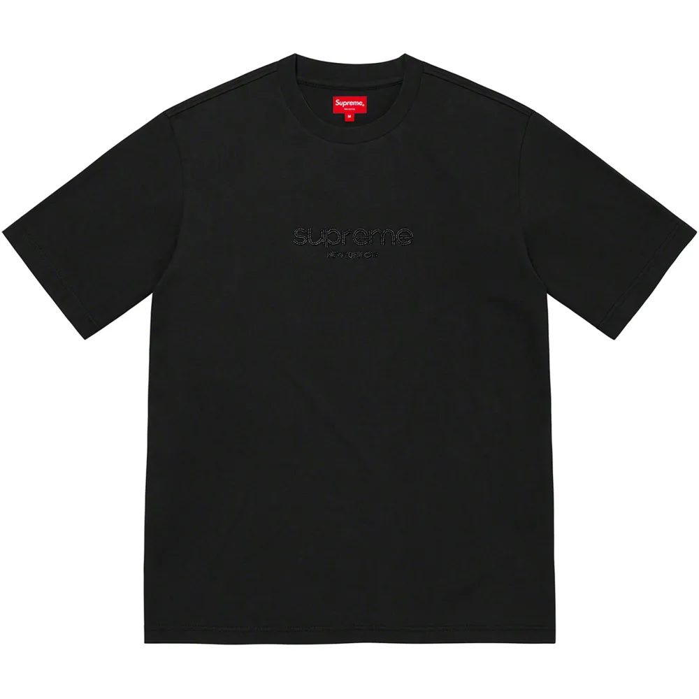 Supreme Beaded Logo S/S Top Black ||Plus Online