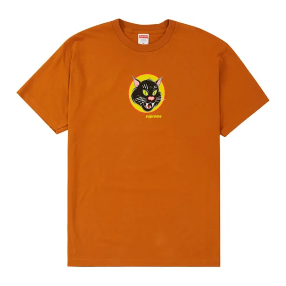 Supreme Black Cat Tee Burnt Orange ||Plus Discount