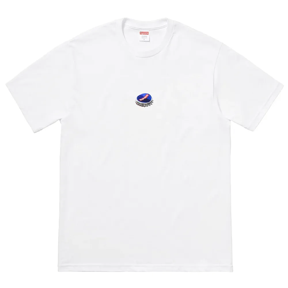 Supreme Bottle Cap Tee White ||Plus Sale