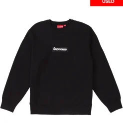 Supreme Box Logo Crewneck (FW18) Black (Used)|PlusJ Clearance