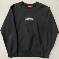 Supreme Box Logo Crewneck (FW18) Black (Used)|PlusJ Clearance