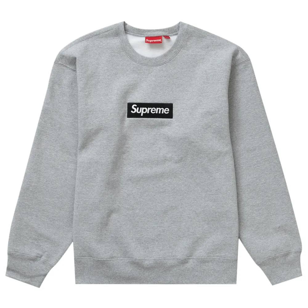 Supreme Box Logo Crewneck (FW22) Heather Grey ||Plus Fashion