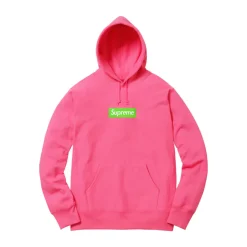 Supreme Box Logo Hooded Sweatshirt (FW17) Magenta ||Plus Discount